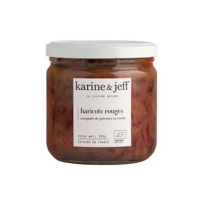 Haricots rouges compotée de poivrons au cumin BIO, Karine & Jeff (520 g)