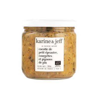 Cocotte de petit épeautre, courgettes et pignons de pin  BIO, Karine & Jeff (350 g)