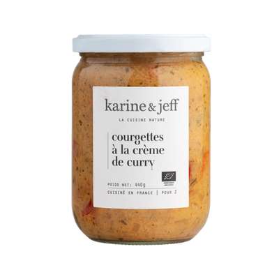 Courgettes à la crème de curry BIO, Karine & Jeff (440 g)