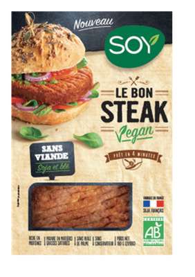 Steak vegan BIO, Soy (x 2, 180 g)