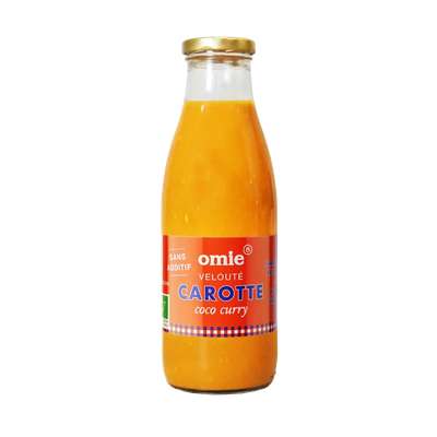 Velouté carottes coco curry BIO (carotte de Charente), Omie (750 ml)