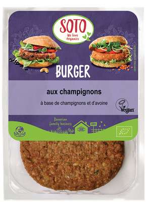 Burger aux champignons BIO, Soto (x 2, 150 g)