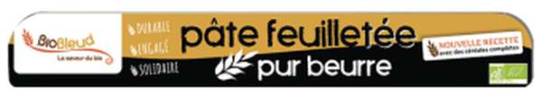 Pâte feuilletée pur beurre BIO, Biobleud (250 g)