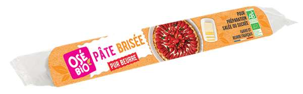 Pâte brisée pur beurre BIO, Osé Bio (250 g)