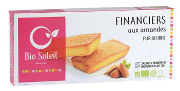 Financiers pur beurre aux amandes BIO, Bio Soleil (125 g)
