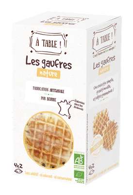 Gaufre artisanale pur beurre BIO, A Table ! (x 8, 170 g)
