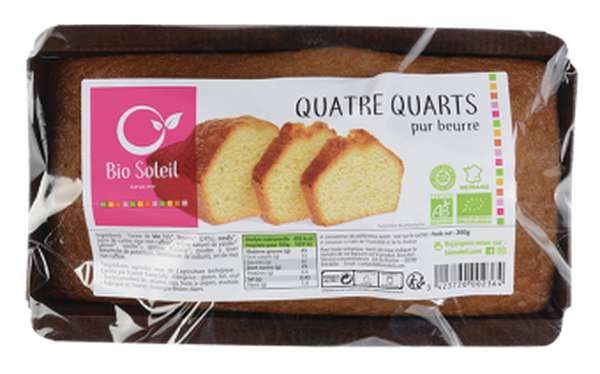 Quatre-quarts pur beurre BIO, Bio Soleil (260 g)