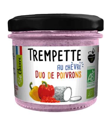 Trempette chèvre affiné duo de poivrons BIO, So Chèvre (90 g)
