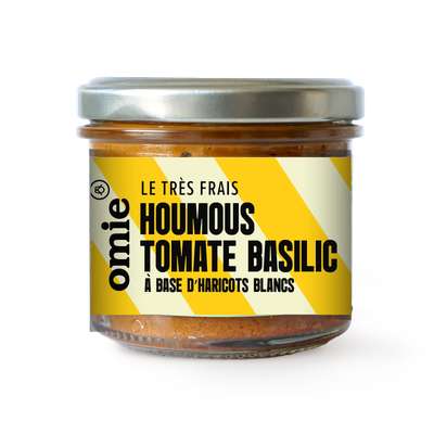 Houmous haricots blancs à la tomate BIO (tomates et haricots français), Omie (90 g)
