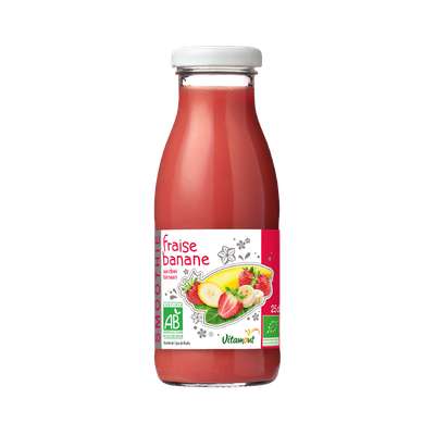 Smoothie fraise banane BIO, Vitamont (25 cl)