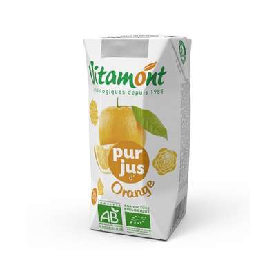 Pur jus d'orange BIO, Vitamont (20 cl)