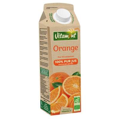 Pur jus d'orange BIO, Vitamont (1 L)