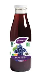 Jus de raisin BIO, Pronatura Gamme Producteurs (75 cl)