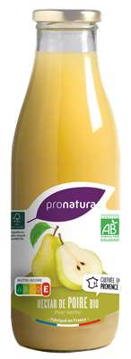 Nectar de poire BIO, Pronatura Gamme Producteurs (75 cl)