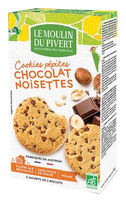 Cookies pépites BIO, Le Moulin du Pivert (175 g)