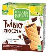 Twibio fourré chocolat BIO, Le Moulin du Pivert (150 g)