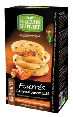 Fourrés caramel beurre salé BIO, Le Moulin du Pivert (175 g)