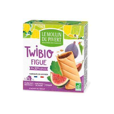 Twibio fourré figue BIO, Le Moulin du Pivert (150 g)