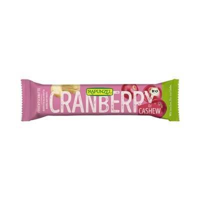 Barre aux fruits canneberge et noix de cajou BIO, Rapunzel (40 g)