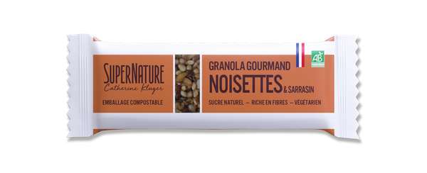 Barre granola noisettes BIO, SuperNature (35 g)