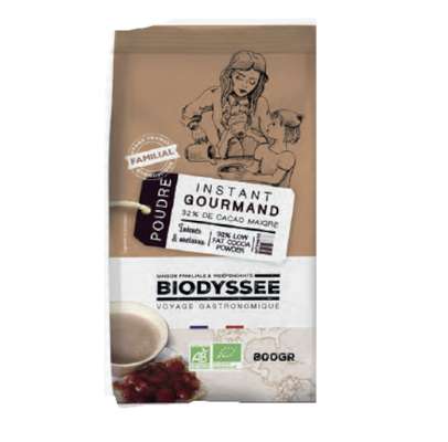 Poudre chocolat gourmand cacaoté 32% BIO, Biodyssee (800 g)