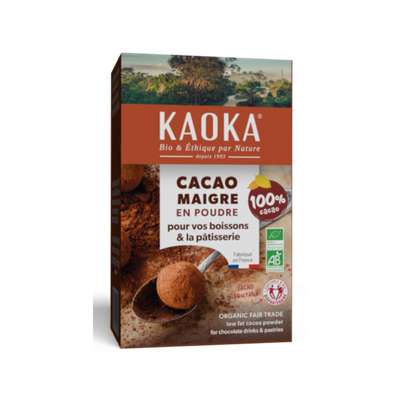 Cacao maigre en poudre 10-12% de cacao BIO, Kaoka (250 g)
