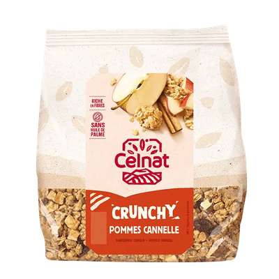 Crunchy pommes cannelle BIO, Celnat (500 g)