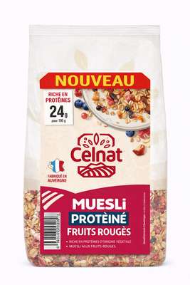 Muesli protéiné fruits rouges BIO, Celnat (375 g)