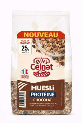 Muesli proteiné au chocolat BIO, Celnat (375 g)