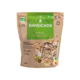 Muesli croustillant 6 fruits sans huile de palme BIO, Favrichon (500 g)