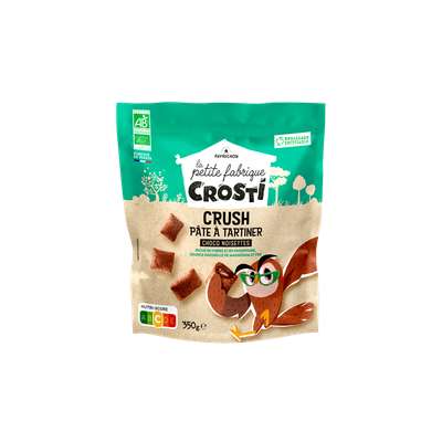 Crosti crush pâte à tartiner choco noisettes BIO, Favrichon (350 g)