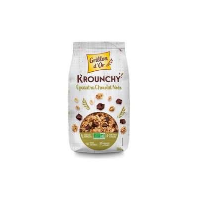 Krounchy épeautre chocolat noir BIO, Grillon d'Or (500 g)