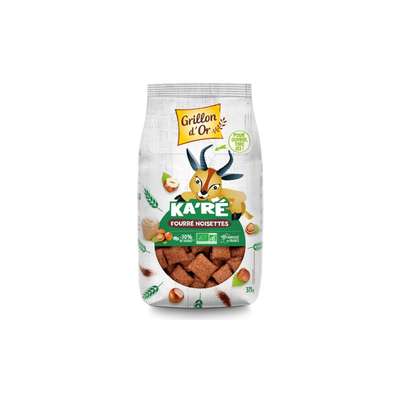 Ka'ré fourré noisette moins 30% de sucres BIO, Grillon d'Or (375 g)