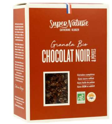 Granola chocolat noir et pépites BIO, SuperNature (350 g)