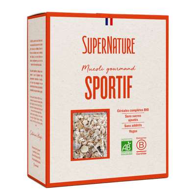 Muesli gourmand sportif BIO, SuperNature (350 g)