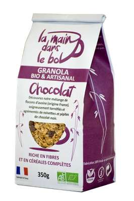Céréales granola chocolat BIO, La Main dans le Bol (350 g)