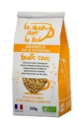 Céréales granola fruits secs BIO, La Main dans le Bol (350 g)