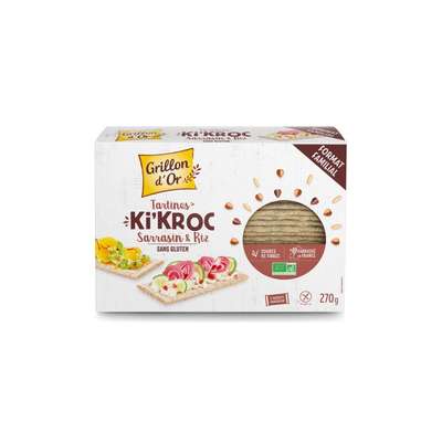 Tartines Ki'Kroc au sarrasin BIO, Grillon d'Or (270 g)