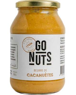 Beurre de Cacahuètes Nature BIO, Go Nuts (500 g)