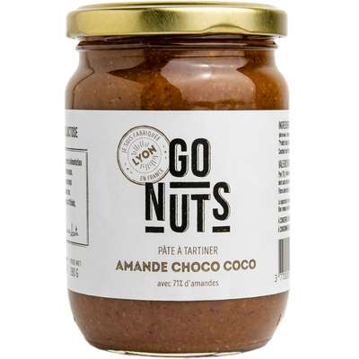 Pâte à tartiner Amande, Choco et Coco BIO, Go Nuts (280 g)