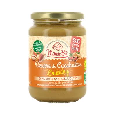 Beurre de cacahuète crunchy BIO, Mamie BIO (500 g)