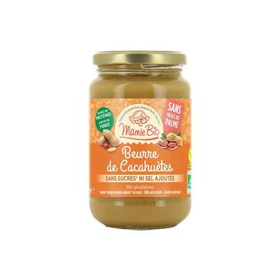 Beurre de cacahuète au beurre de cacao BIO, Mamie BIO (350 g)