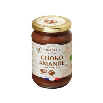 Pâte à tartiner choko amande 20% BIO, Noiseraie (300 g)