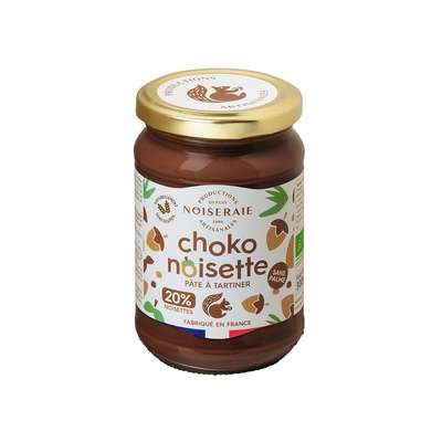Pâte à tartiner choko noisette noisette 20% BIO, Noiseraie (300 g)