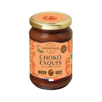 Pâte à tartiner chokoexquis cajou noisette cacao amande BIO, Noiseraie (300 g)