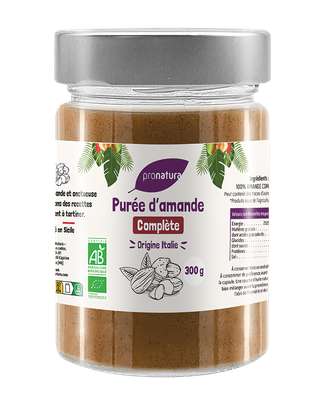 Purée d'Amandes complètes BIO, Pronatura (300 g), Italie