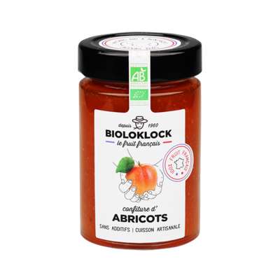 Confiture abricot BIO, Biolo'klock (230 g)