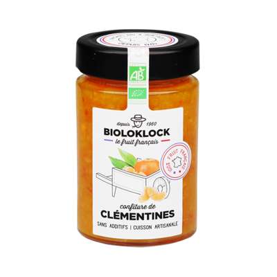 Confiture clémentine de Corse BIO, Biolo'klock (230 g)