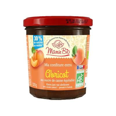 Confiture extra d'abricot BIO, Brigade de Fruit (320 g)