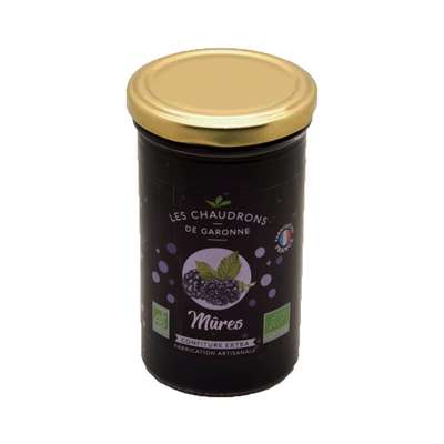 Confiture de mûres BIO, Chaudrons de Garonne (300 g)